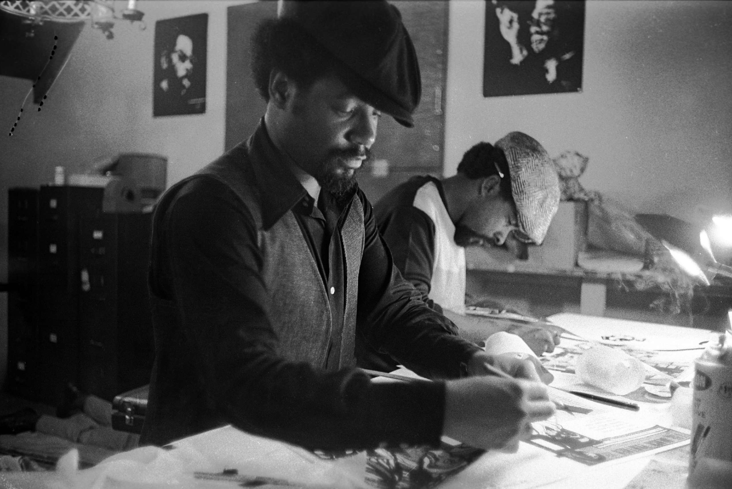 Minister of Culture Emory Douglas on the right John Seale left